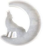 Htppzjr 1Pc Silicone Epoxy Resin Molds, Crescents Mood Mold, Creative Moon Mold for Moon Wolf Moon Mermaid Tail(Wolf)