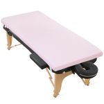 Extra Thick Memory Foam Massage Bed Mattress Topper with Removable Cover, Topper for Massage Table, Elastic Bands & Non-Slip Lash Bed Cushion without Bed-for Beauty and Massage -73"x29"x3" Pink