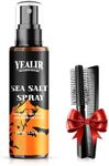 YEALIR Sea Salt Spray for Men & Hair Styling Combs Set 6.76 oz| Adds Volume, Texture, Thickness, Light Hold | Hair Texturizing Spray Men- Effortless Beach or Surf Hairstyles