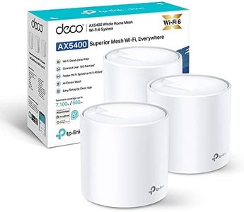 TP-Link Deco X60(3-pack) Nuova Versione AX5400Mbps Mesh Router Wi-Fi 6, Router e Ripetitore, 160MHz, 3 Pezzi con Copertura Fino a 660㎡, Ideale Per Case Grandi, Compatibile con Amazon Alexa