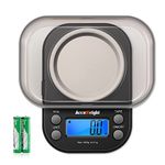 AccuWeight Mini Pocket Gram Scale for Jewelry Digital Food Kitchen Scale 1000 by 0.1g with Tare and Calibration Weight Scale
