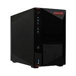 Asustor AS5402T Nimbustor 2 Gen2-2 Bay NAS Network Storage Enclosure, Quad-Core 2.0GHz CPU, 4xM.2 NVMe SSD Slots, 2x2.5GbE Ports, 4GB DDR4 RAM, Gaming-Inspired NAS