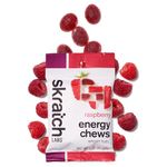 Skratch Labs Energy Chews | Energy Gummies for Running, Cycling, and Sports Performance | Energy Gel Alternative | Raspberry (10 Pack) | Gluten Free, Vegan