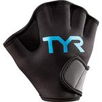 TYR Aquatic Resist Gloves, Medium, Black/Blue