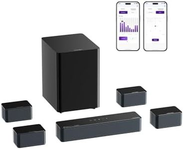 ULTIMEA 7.1 Soundbar with Dolby Atmos, 500W Home Theater Surround System, 4 Wired Surround Speakers, Surround Sound System for TV with Wireless Subwoofer, Poseidon D80 Boom (2026 Model)