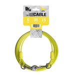 BV Dog Tie Out Cable 15 Feet- Dog Leads for Yard Light Weight- Up to 35 Pounds | Tie Out Cable for Dogs, Reflective Dog Lead, Dog Cable 15ft | Rust Free Dog Chain Outdoor | Dog Chain for Yard(Yellow)