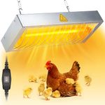 600W Chicken Coop Heater Lamp, Large Brooder Heat Lamp for Chickens, Adjustable Temp and Height, No Assembly Heater for Chicks Pets Livestock, 1 Pack