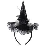 Halloween Witch Hat Headband,Halloween Costume Dress up Party Supplies, Black