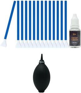 UES APS-C Camera Sensor Cleaning Kit (14pcs Swabs + 15ml Cleaner) and Lens Sensor Dust Air Blower