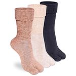 Supersox Woolen Regular Length Thumb Socks for Women, Made with Thermal Control, Extra Cushioning for Support & Comfort with a Durable Welt, Ideal For Winter Wear (Pack Of 3)