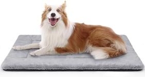 ZENGAOOU Dog Bed Washable, Large Dog Bed with Anti-Slip Bottom, Soft Warm Pet Dog Crate Mattress for Medium Large Dogs, Grey, 90 x 60 x 5CM
