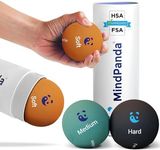 Mind & Body Stress Balls For Adults - Tri-Density Hand Therapy Exercise Squeeze Balls - Grip Strengthening For Hand Therapy - Anxiety And Stress Relief - Physical Therapy Support Fidget with Gel Core