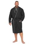 BadRhino Big & Tall Dark Grey Jersey Robe - Men's - Plus Size Curve