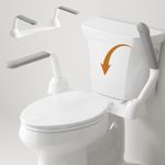 Toilet Safety Rails for Seniors, Super Heavy Duty Handicap Toilet Rails with Foldable Handles, Toilet Safety Frame Rails with Arms for Disabled Pregnant, Toilet Assistance for Elderly, Toilet Support Rails