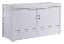 Night & Day Furniture MUR-CUB-QEN-WH-COM Murphy Cube Cabinet Bed, Queen, White