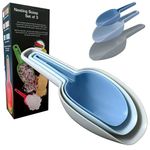 Flour Scoop Set of 3, Set of Scoops for Canisters, Ice Scoop Popcorn Scoop Pet Food Scoop Plastic Scoops for Dry Goods Coffee Beans Candy, 1.7/3.4/5.1 oz