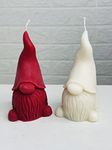 Yellow Petal Faceless Santa Candle | White & Red Color | Christmas Gift and Party Decoration |100% Soy Wax 60g Each (Set of 2)