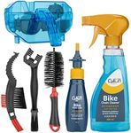 Bike Cleaning Kit Including Bicycle Chain Scrubber, Bike Cleaner Brush Tool, Bicycle Chain Cleaning Agent,Chain Lube