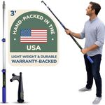 EVERSPROUT 3 Foot Telescoping Boat Hook | Floats, Scratch-Resistant, Sturdy Design | Durable & Lightweight, 3-Stage Anodized Aluminum Pole | Threaded End for Boat Accessories