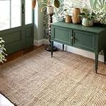 Natural Jute Fiber Rug Soft Medium Strength Woven Durable Entrance Hallway Dinning Room Floor Mat 80cm x 150cm