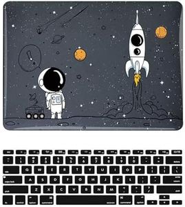Coque Compatible avec MacBook Pro 15 Pouces Modèle A1990 A1707 avec Touch Bar and Touch ID 2019 2018 2017 2016, Plastique Case Rigide Housse Étui & Protection Clavier, Astronaute1