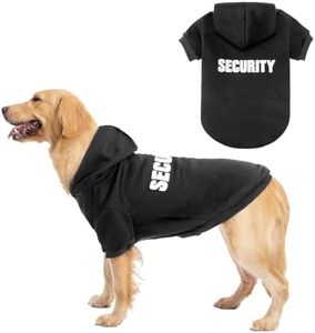 BINGPET Security Dog Hoodies Puppy Sweater Cold Weather Dog Coats Soft Brushed Fleece Pet Clothes Hooded Sweatshirt for Dog Cat X-Large (Chest Girth 34")