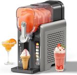 Slushie Machine for Home, No Ice Needed Frozen Drink Maker with Auto-Clean, LED Display, Perfect for Margaritas, Frappés, Milkshakes and More, Family Gatherings & Home Bar, Grey, 1 Pack+6 Modes