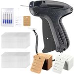 wohot Clothes Tagging Gun with Tag, Tag Gun for Clothing with 2000 Barbs (5 cm), 5 Replacement Needles + 150 Brown Tags + 150 White Price Tags, Kimble Guns for Bazaar, Clothes, Socks, Hats, Trade