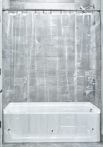 InterDesign Mildew-Free EVA 5.5-Gauge Shower Liner, 72 x 72-Inch, Clear