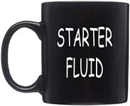 Rogue River Tactical Funny Novelty Mechanic Coffee Mug - Starter Fluid Cup, Great Gift Idea for Men, Car Enthusiast, Brother or Friend, 11 Oz, Black