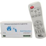 Blackt Electrotech Update Wireless Remote Control Switch System for 4 Lights and 1 Fan Speed Regulation (RF Remote)