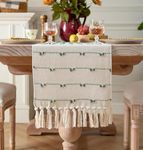 POSHREYA Cotton Table Runner for 4 6 Seater Dining Table|Centre Table|Living Room|Table Dcor|Eating Area|(14*72 INCHES)|TRPS 033