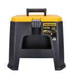 Tool Box Step Stool 11 Litres Capacity Portable Toolbox with Removable Tray & Compartment Organiser For Home Improvement Improved Safety Performance Black & Yellow TOUGH MASTER