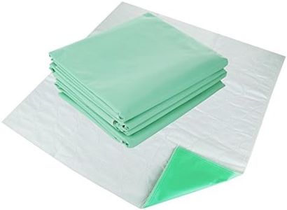 REMEDIES Washable Bed Pads - Reusable Underpads For Incontinence, Soft And Absorbent Underpad, Large 34 X 36 Inches, Pack Of 4 (Green)