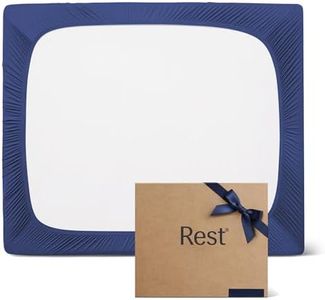 REST® Evercool®+ Fitted Sheet, Queen Size, Midnight Blue, 15" Deep (up to 18’’), Breathable Bedding for Hot Sleeper and Night Sweats, Bed Sheet with Ionic+ Self-Cleaning Silver Yarn for Sensitive Skin