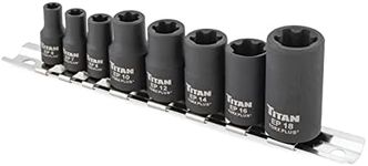 Titan 17418 8-Piece External Torx Plus Socket Set