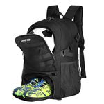 LARIPOP Large Soccer Bag- Youth Soccer Backpack & Bags for Basketball, Volleyball & Football Sports Bag Separate Cleat Shoe and Ball Compartment., Black, One Size, Volleyball, Soccer, Basketball