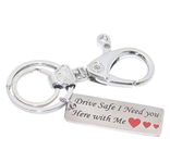 Aura Single Sided Hook Drive Safe Engraved Keyring for Boyfriend Husband Brother Papa Multicolor Key Chain | Metal