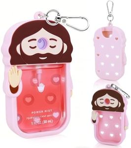 SBZYHYCJ Silicone Case Compatible with Touchland Hand Sanitizer Spray, Touchland Keychain, Protective for Power & Glow Mist 1 FL Oz/30ML, Hand Sanitizer Spray Accessory for Father's Day(Pink)