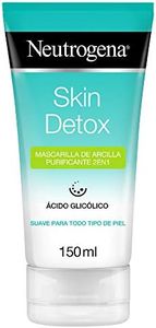 Neutrogena Detox - Mascarilla arcilla purificante 2 en 1 – Limpiador diario y mascarilla – 150 ml