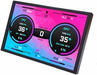 VSDISPLAY 8 inch 1280x800 USB C mini HDMI IPS LCD Monitor,Universal 120mm Fan Mount Size PC Case Display,For AIDA64 DIY CPU GPU Temperature Computer Screen