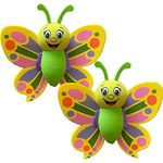 2 Pcs Car Aerial Balls Butterfly Shape Car Antenna Toppers Anti-collision Doll Decoration Balls Antenna Hats for Car Antenna