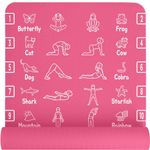 Plyopic Kids Yoga Mat - Non-Slip Lightweight TPE Exercise Mat - Ideal for Boys & Girls (Ages 3-12), Toddlers & Children in Nursery, Preschool, School. PVC Free. 6mm Thick. Carry Strap