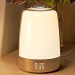 Topinon Touch Wake Up Night Light with Sunrise Simulation Alarm Clock Nursery Lamp for Kids, Heavy Sleepers, Bedroom, Sleep Aid, Nightlight, Daylight, 7 Colors, 7 Natural Sounds, Ideal for Gift