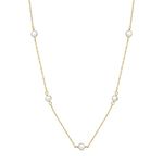 Amberta Women 925 Sterling Silver Freshwater Pearls Necklace: Gold Plated 5-6 mm Pearls Beaded Choker