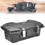KEMIMOTO 40L ATV Rear Storage Box, Waterproof ATV Cargo Box Requires 0.75-1 Inch Round Tube Racks with Stainless Steel Lock Compatible with Polaris Fourtrax CFORCE 450 Most ATV Replace # 2883258