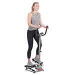 Sunny Health & Health Twister Stepper Machine, Height Adjustable Stepper, Stairs Step Exercise With Handlebars & LCD Monitor, Indoor Home Gym Workout Equipment - SF-S020027