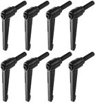 HARFINGTON 8pcs Adjustable Clamping Lever Handles M10 x 30mm Male Thread Bolt Knobs Rotating Screw Locking Quick Release Ratchet Push Button Handle, Black