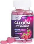 Hello Lovely! Sugar Free Calcium Gummy with 400 IU of Vitamin D3, Immune Support & Supports Bone Health, Chews, Natures Dietary Nutrition Vegan D Supplement, Non-GMO, Raspberry Flavor - 60 Gummies