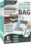 6 Pack Vacuum Storage Bags, Space S